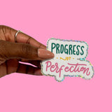 Progress Not Perfection Motivational Sticker