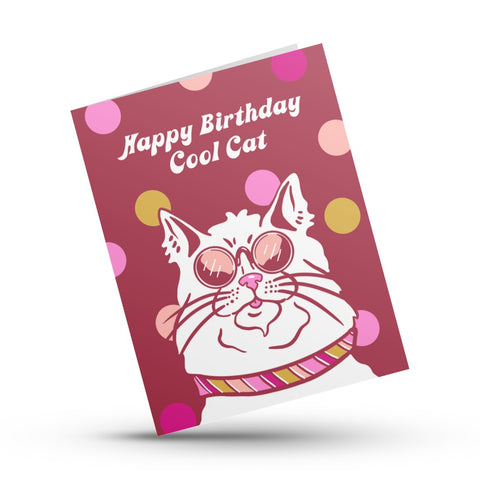 Cool Cat Birthday Card