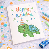 Happy Birthday, Turtle Kids Card
