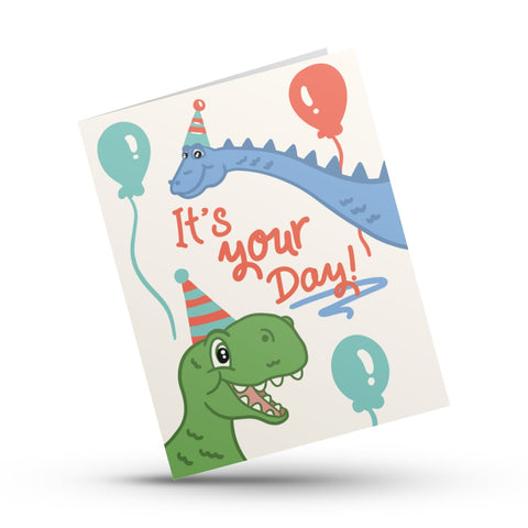 It's Your Day, Dino Kids Birthday Card