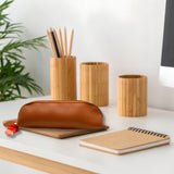 Cognac Brown Pencil Pouch