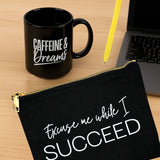 Caffeine and Dreams Black Mug
