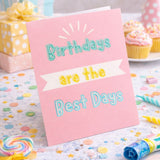 Birthdays are the Best Days Kids Card (pink)