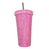 Pink Rhinestone Bling Tumbler