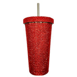 Red Rhinestone Bling Tumbler