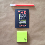 Work Comes Before Success Motivational Card