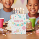 Happy Birthday Streamers Kids Birthday Greeting Card