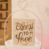 Cheers to Love Gold Foil Wedding and Engagement Card