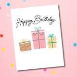 Happy Birthday with Presents Card